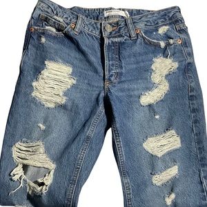 GARAGE DENIM | Women’s ripped jeans, size 0/24, boyfriend, loose, distressed